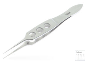 Forceps Hoskins Straight 0.3mm Notched O/L 90mm